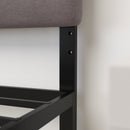 Coppola Headboard with Tufted Fabric Upholstery and Powder Coated Metal Frame