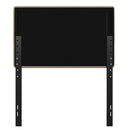 Coppola Headboard with Tufted Fabric Upholstery and Powder Coated Metal Frame