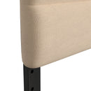 Coppola Headboard with Tufted Fabric Upholstery and Powder Coated Metal Frame