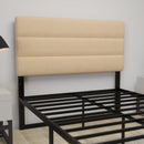 Coppola Headboard with Tufted Fabric Upholstery and Powder Coated Metal Frame
