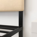 Coppola Headboard with Tufted Fabric Upholstery and Powder Coated Metal Frame