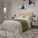 Coppola Headboard with Tufted Fabric Upholstery and Powder Coated Metal Frame