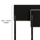 Coppola Headboard with Tufted Fabric Upholstery and Powder Coated Metal Frame