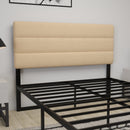 Coppola Headboard with Tufted Fabric Upholstery and Powder Coated Metal Frame
