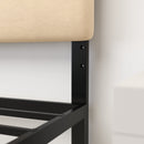 Coppola Headboard with Tufted Fabric Upholstery and Powder Coated Metal Frame