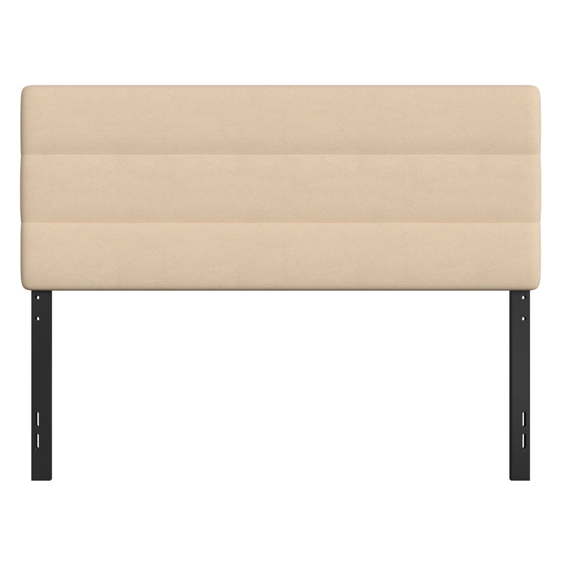 Coppola Headboard with Tufted Fabric Upholstery and Powder Coated Metal Frame