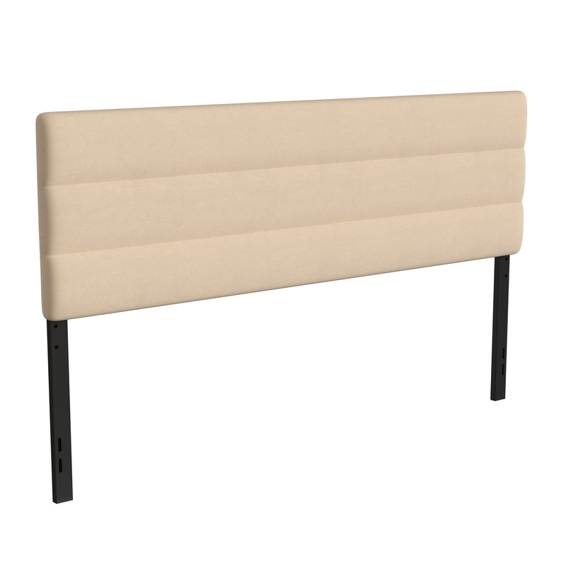 Coppola Headboard with Tufted Fabric Upholstery and Powder Coated Metal Frame