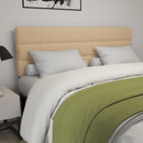 Coppola Headboard with Tufted Fabric Upholstery and Powder Coated Metal Frame