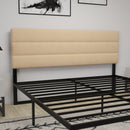 Coppola Headboard with Tufted Fabric Upholstery and Powder Coated Metal Frame