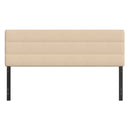 Coppola Headboard with Tufted Fabric Upholstery and Powder Coated Metal Frame