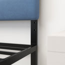 Coppola Headboard with Tufted Fabric Upholstery and Powder Coated Metal Frame