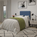 Coppola Headboard with Tufted Fabric Upholstery and Powder Coated Metal Frame
