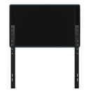 Coppola Headboard with Tufted Fabric Upholstery and Powder Coated Metal Frame