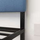 Coppola Headboard with Tufted Fabric Upholstery and Powder Coated Metal Frame