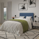 Coppola Headboard with Tufted Fabric Upholstery and Powder Coated Metal Frame