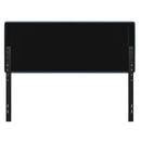 Coppola Headboard with Tufted Fabric Upholstery and Powder Coated Metal Frame