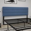 Coppola Headboard with Tufted Fabric Upholstery and Powder Coated Metal Frame
