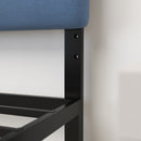 Coppola Headboard with Tufted Fabric Upholstery and Powder Coated Metal Frame