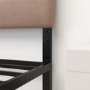 Coppola Headboard with Tufted Fabric Upholstery and Powder Coated Metal Frame