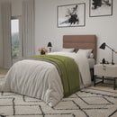 Coppola Headboard with Tufted Fabric Upholstery and Powder Coated Metal Frame