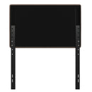 Coppola Headboard with Tufted Fabric Upholstery and Powder Coated Metal Frame