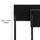 Coppola Headboard with Tufted Fabric Upholstery and Powder Coated Metal Frame