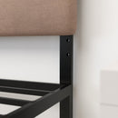 Coppola Headboard with Tufted Fabric Upholstery and Powder Coated Metal Frame