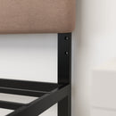 Coppola Headboard with Tufted Fabric Upholstery and Powder Coated Metal Frame