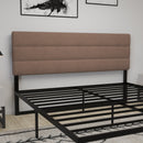 Coppola Headboard with Tufted Fabric Upholstery and Powder Coated Metal Frame