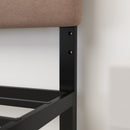 Coppola Headboard with Tufted Fabric Upholstery and Powder Coated Metal Frame