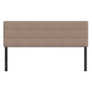 Coppola Headboard with Tufted Fabric Upholstery and Powder Coated Metal Frame