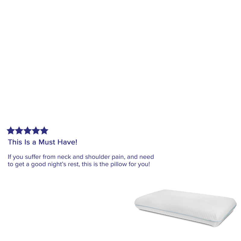 Queen Size Ventilated Memory Foam Bed Pillow - Cool Gel Infused Memory Foam Pillow for Sleeping