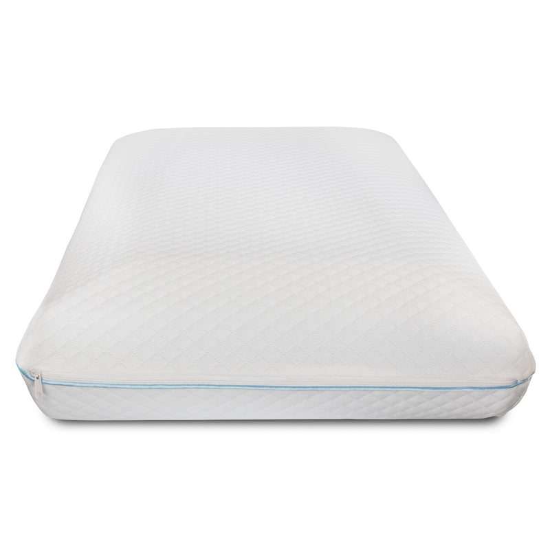 Queen Size Ventilated Memory Foam Bed Pillow - Cool Gel Infused Memory Foam Pillow for Sleeping