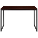 Berlin 47 Inch Computer Desk with Wood Grain Finish & Open Metal Frame