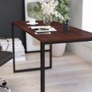 Corbin 55" Computer Desk with Wood Grain Finish & Open Metal Frame