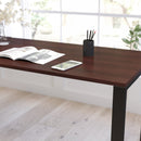 Corbin 55" Computer Desk with Wood Grain Finish & Open Metal Frame