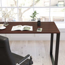 Corbin 55" Computer Desk with Wood Grain Finish & Open Metal Frame