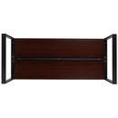 Corbin 55" Computer Desk with Wood Grain Finish & Open Metal Frame