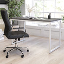 Berlin 47 Inch Computer Desk with Wood Grain Finish & Open Metal Frame