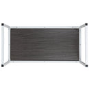 Berlin 47 Inch Computer Desk with Wood Grain Finish & Open Metal Frame