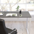 Corbin 55" Computer Desk with Wood Grain Finish & Open Metal Frame