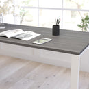 Corbin 55" Computer Desk with Wood Grain Finish & Open Metal Frame