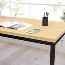 Berlin 47 Inch Computer Desk with Wood Grain Finish & Open Metal Frame