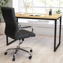 Berlin 47 Inch Computer Desk with Wood Grain Finish & Open Metal Frame