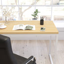 Berlin 47 Inch Computer Desk with Wood Grain Finish & Open Metal Frame