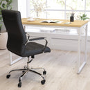 Berlin 47 Inch Computer Desk with Wood Grain Finish & Open Metal Frame