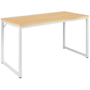 Berlin 47 Inch Computer Desk with Wood Grain Finish & Open Metal Frame