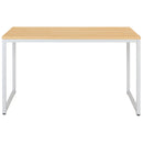 Berlin 47 Inch Computer Desk with Wood Grain Finish & Open Metal Frame