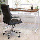 Berlin 47 Inch Computer Desk with Wood Grain Finish & Open Metal Frame