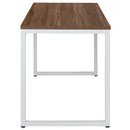 Berlin 47 Inch Computer Desk with Wood Grain Finish & Open Metal Frame